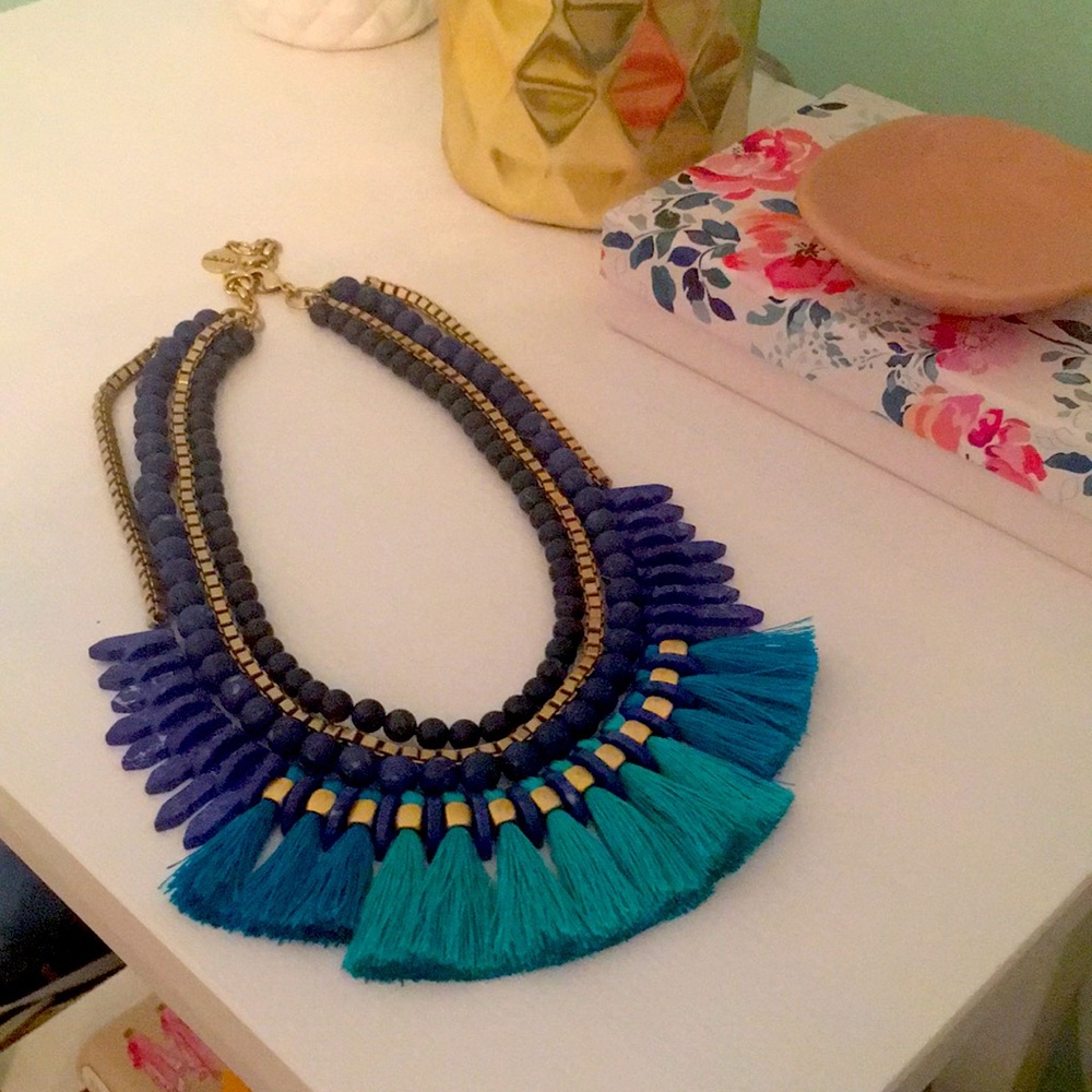 Stella and Dot Tresse Statement Tassel Necklace